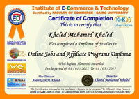 شهادة مركز التجارة الإليكترونية والتكنولوجيا - Institute Of E-Commerce And Technology